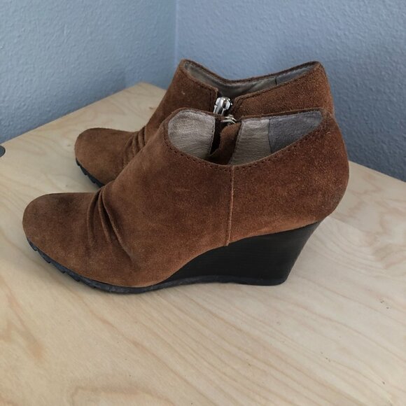 Michael Kors Leather Wedge Booties - Picture 7 of 13